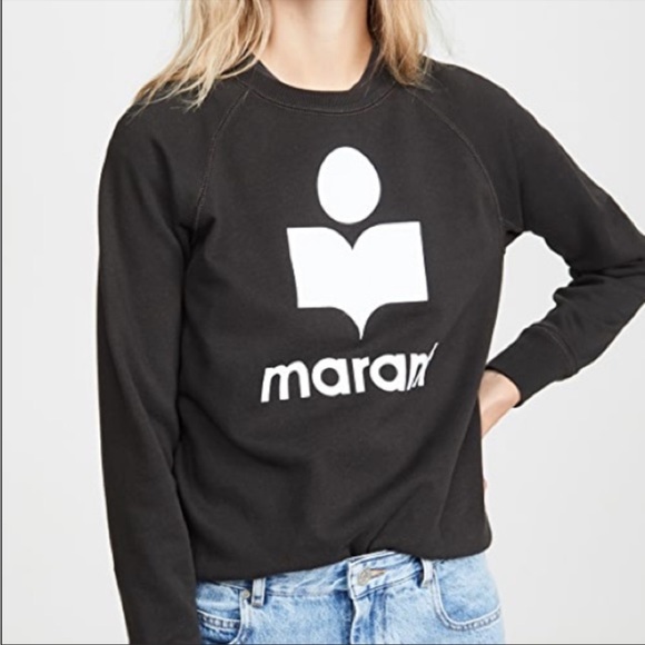 Isabel Marant Tops - Isabel Marant Etoile Black Logo Sweatshirt. Size 36.